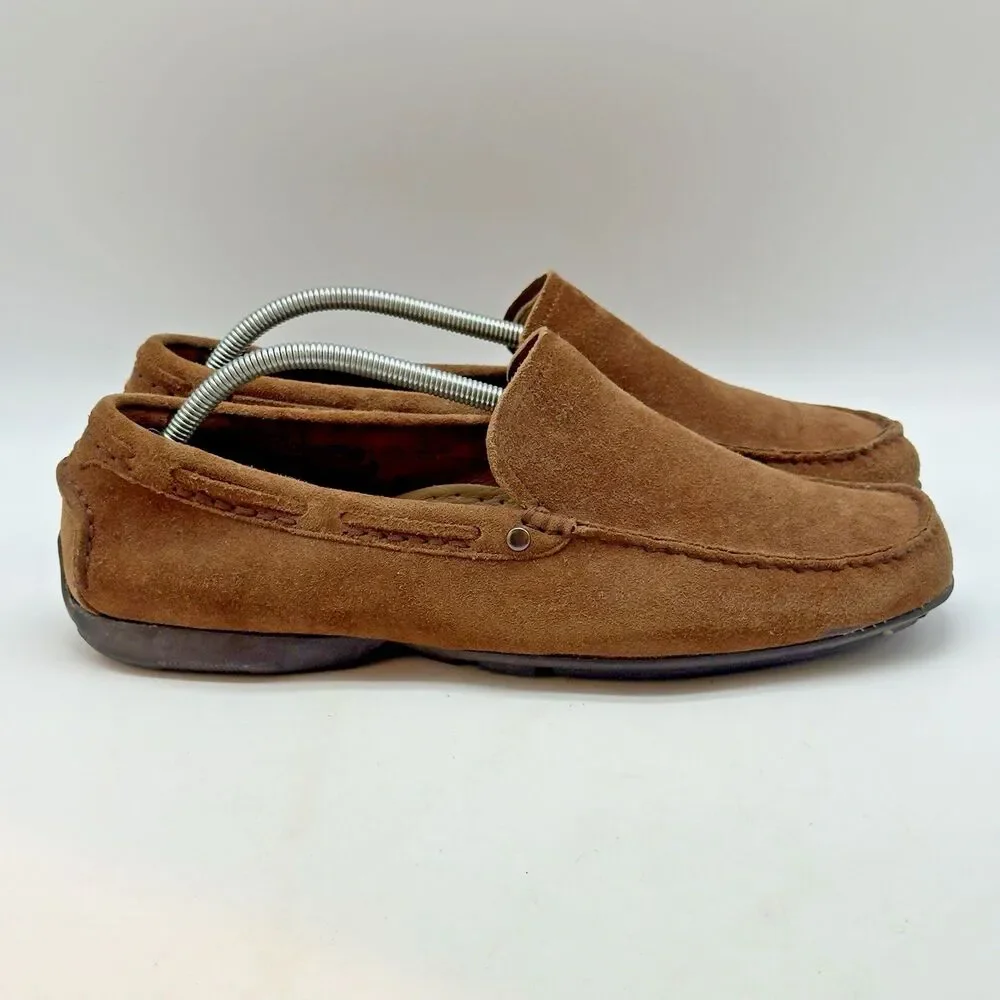 Hush Puppies Black Label Sportster Driving Loafers Men's 11M Chestnut Suede Shoe